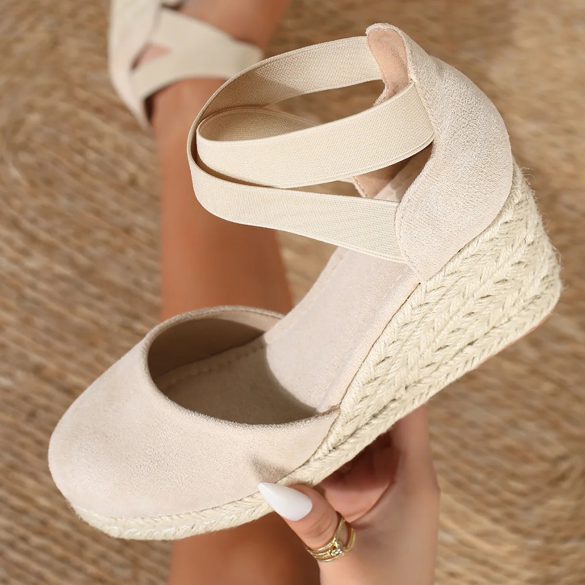 Sandales compensées espadrille - Espadrille Wedge Shoes avis et prix