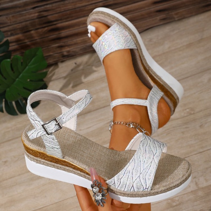 Sandales compensées pour femme - Espadrille Wedge Shoes avis et prix
